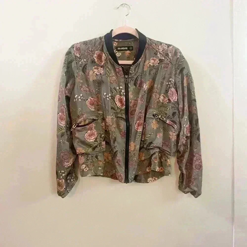 Blank NYC‎ floral bomber jacket XS
